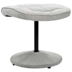 VidaXL Fauteuil Verstelbaar Met Voetenbankje Stof Lichtgrijs -Puur Woood Winkel ded0748bd730440688382009309f0e71