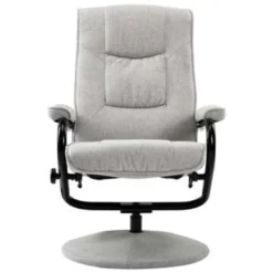 VidaXL Fauteuil Verstelbaar Met Voetenbankje Stof Lichtgrijs -Puur Woood Winkel e2e10f8ca3004715bc2c18f9363a092d