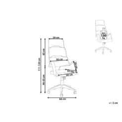 Beliani Bureaustoel GRANDIOSE - Grijs Polyester -Puur Woood Winkel e57a0cc46992482c83e158862dc0f91c