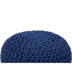 Beliani Poef CONRAD - Blauw Katoen -Puur Woood Winkel e6b09f73564f4e81aa43dbedecc54fc1