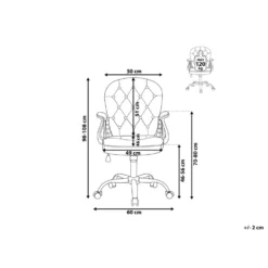 Beliani Bureaustoel PRINCESS - Grijs Fluweel -Puur Woood Winkel e7703a1c0f86458e889c059792d61f67