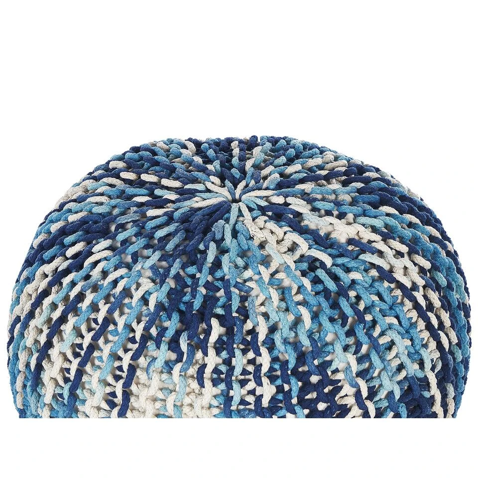 Beliani Poef CONRAD - Wit Katoen 4 Beliani Poef CONRAD - Wit Katoen - Afbeelding 4