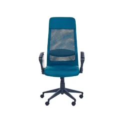 Beliani Bureaustoel PIONEER - Blauw Polyester -Puur Woood Winkel e9ff117d0ca6423ca52b4c063278fc38