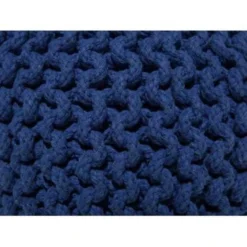 Beliani Poef CONRAD - Blauw Katoen -Puur Woood Winkel ebff72e2f9914ad280da9e10de7043a8