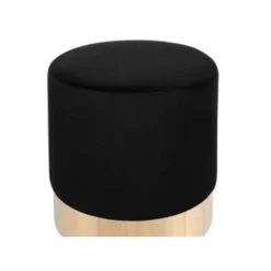 Beliani Poef SOPHIA - Zwart Fluweel -Puur Woood Winkel ec6aebf036dd4acab464dc1479413a33