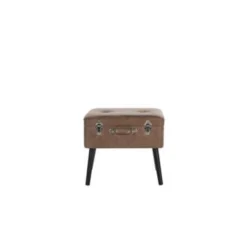Beliani Hocker MALLARD - Bruin Kunstleer -Puur Woood Winkel ed9832077c0344a9912b681bd8492ecd