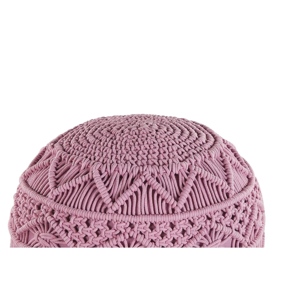 Beliani Kinderpoef KAYSERI - Roze Katoen 4 Beliani Kinderpoef KAYSERI - Roze Katoen - Afbeelding 4