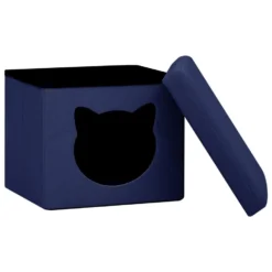VidaXL Opbergkruk Met Kattenpatroon Inklapbaar Stof Blauw 7 VidaXL Opbergkruk Met Kattenpatroon Inklapbaar Stof Blauw -Puur Woood Winkel f2a957418d6c46faa244dab717f5b147