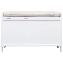 VidaXL Halbank 70x33,5x45 Cm Paulowniahout Wit -Puur Woood Winkel f37e5c215c0242b99155a30b150955eb