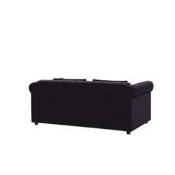 Beliani Driezitsbank - CHESTERFIELD Zwart Fluweel -Puur Woood Winkel f44d26505ce2455aa5ebbb0f58510535