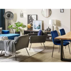 Beliani Fauteuil NARKEN - Grijs Fluweel 7 Beliani Fauteuil NARKEN - Grijs Fluweel -Puur Woood Winkel f7228b3b77744f1e998c8f1696986d3a