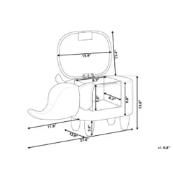 Beliani Dierenhocker ELEPHANT - Grijs Kunstleer -Puur Woood Winkel f77286a5c1d7493b9f50ecab609b3e16 1