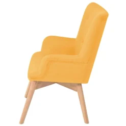 VidaXL Fauteuil Met Voetenbankje Stof Geel -Puur Woood Winkel f78504cce2734d61bb865d3ab456cdfe
