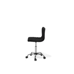 Beliani Bureaustoel ORLANDO - Zwart Polyester -Puur Woood Winkel f9544f56008340b89bb24fed7307d02b