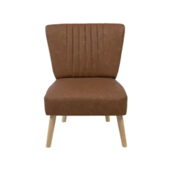 Beliani Fauteuil VAASA - Bruin Kunstleer -Puur Woood Winkel f9a1d5684173460ca9f1a7804c46ad0c