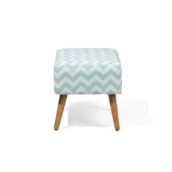 Beliani Hocker MANTEO - Groen Katoen -Puur Woood Winkel fbbaa0da5a6e4becb76353bb0c0a34b7