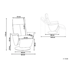 Beliani TV-fauteuil PRIME - Grijs Kunstleer -Puur Woood Winkel fdd8dbb49fee472ca293ca08319ed623