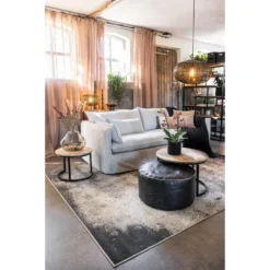 Lebel Poef Hugo - Zwart - 60x30 Cm -Puur Woood Winkel sf 35202089 1010